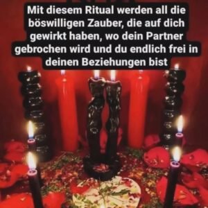 Ritual werden alle bösartigen Zauber